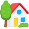 House With Garden emoji on Messenger